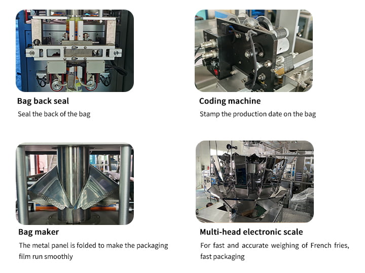 Detalles de la máquina automática de sellado y pesaje de patatas fritas