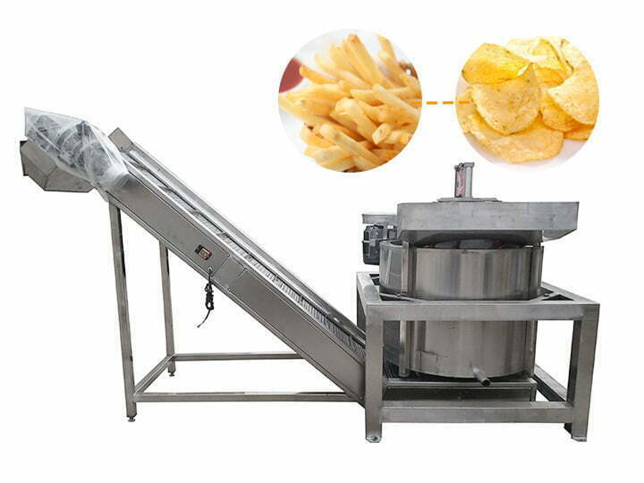 Máquina desengrasadora de alimentos fritos