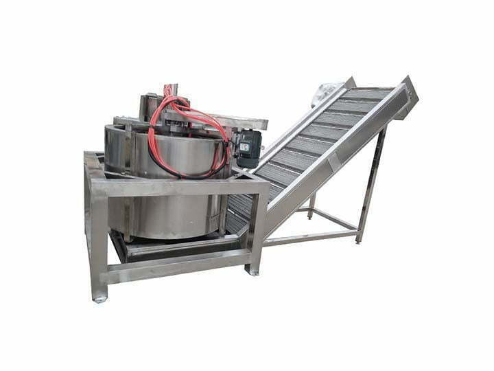 Bottom discharge de-oiler machine