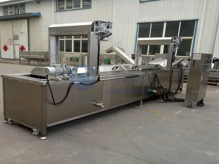 Blanching machine side view