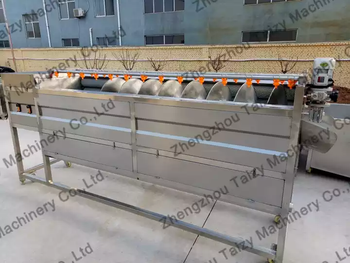 Stainless steel brush roller potato washing machine